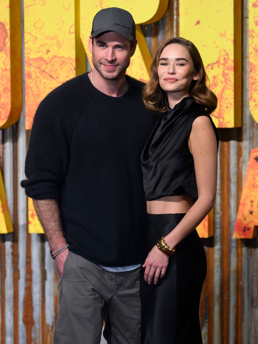 Liam Hemsworth and Gabriella Brooks attend the UK premiere for "Furiosa: A Mad Max Saga"