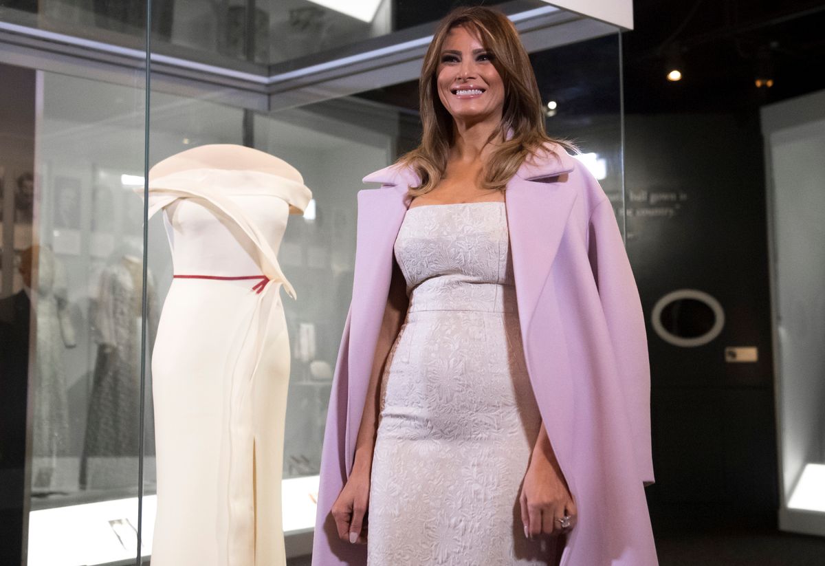which first lady wore a dress worth $46 000 Fashion: 75 Years of Inaugural Gowns Smithsonian Accepts First Lady Melania