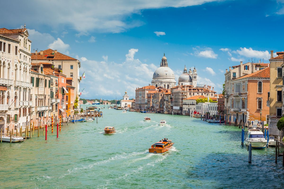 An iconic view from Accademia Bridge in Venice