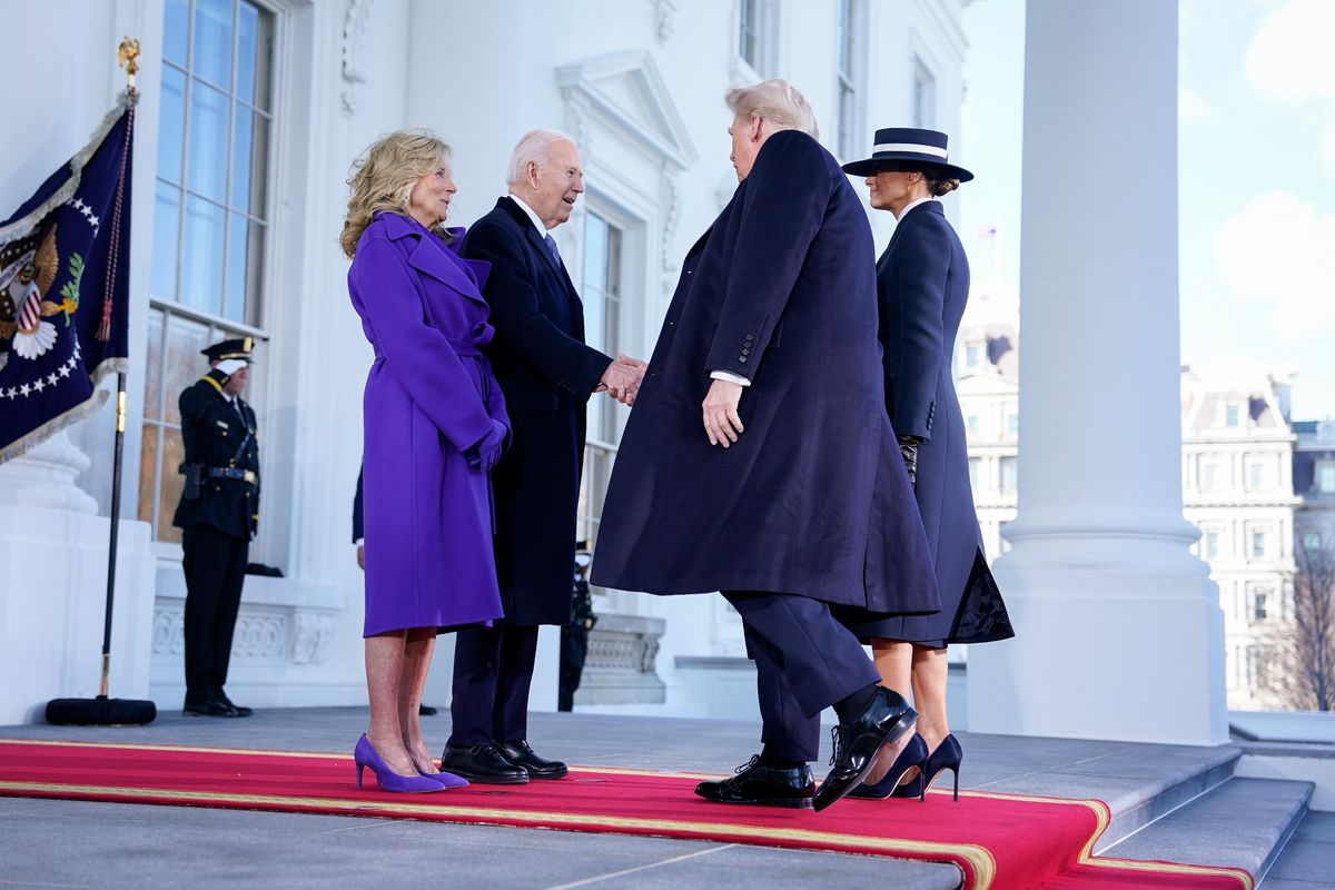 Jill Biden claims the atmosphere between the two first ladies was notably frosty during inauguration day events.