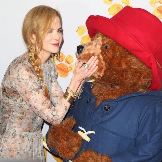 Kidman and Paddington Bear on the red carpet.