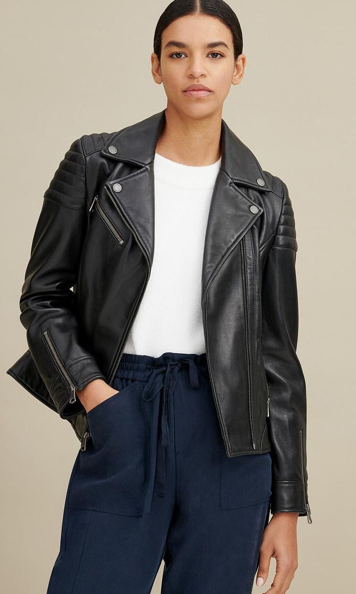 Black leather jacket