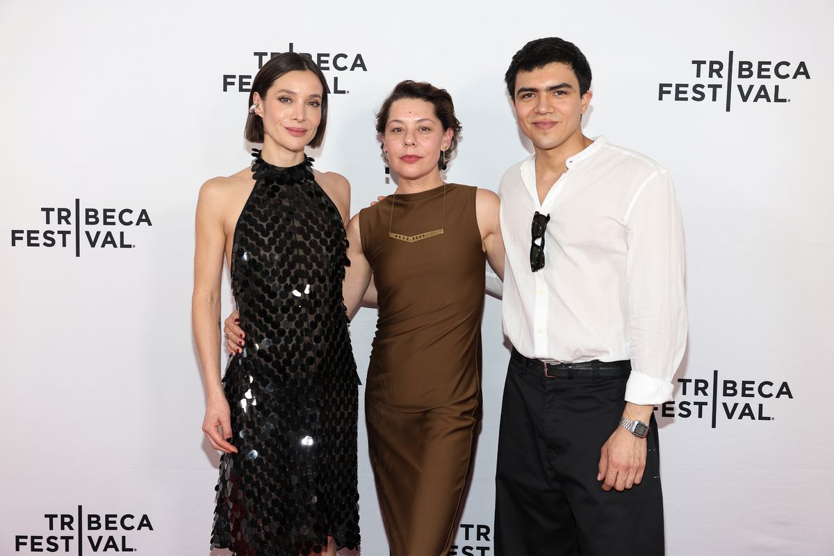Garcia alongside Ramirez and Contreras at the premiere of 'Cuerpo Celeste'