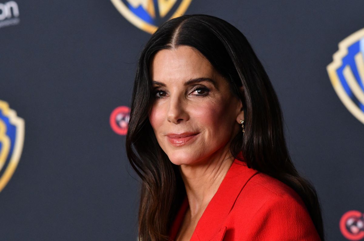 US actress/producer Sandra Bullock promotes her upcoming film "Practical Magic 2" during the Warner Bros presentation at CinemaCon at The Colosseum at Caesars Palace in Las Vegas, Nevada, on April 14, 2026. (Photo by Chris Delmas / AFP via Getty Images) 