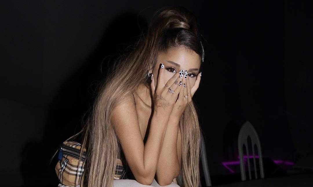 Ariana Grande cow nails manicure