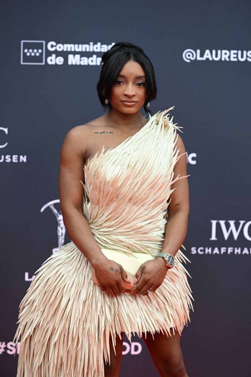 Simone Biles during the Laureus World Sports Awards 2026 gala held at the Galeria de Cristal del Palacio de Cibeles.