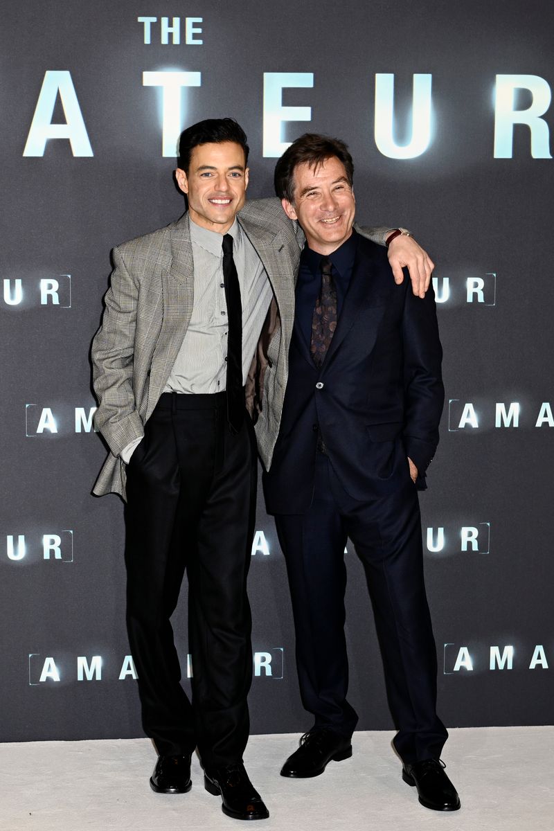 Rami Malek and James Hawes attend "The Amateur" European Premiere 