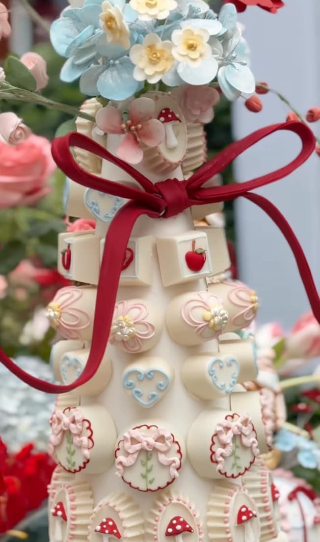 
One highlight was the towering birthday cake.