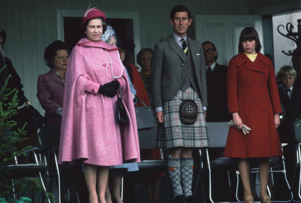 Lady Sarah Chatto is pictured with her aunt Queen Elizabeth II and first cousin King Charles, reflecting her lifelong place within the royal family’s inner circle.