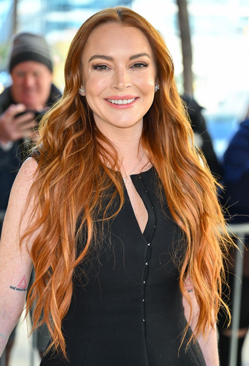 Lindsay Lohan visits "The Drew Barrymore Show" at CBS Broadcast Center on November 10, 2022 in New York City