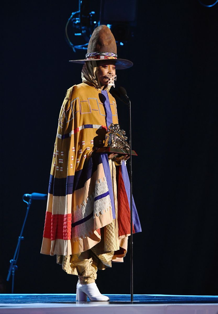 Erykah Badu accepts the Legend Award onstage during the 2018 Soul Train Awards