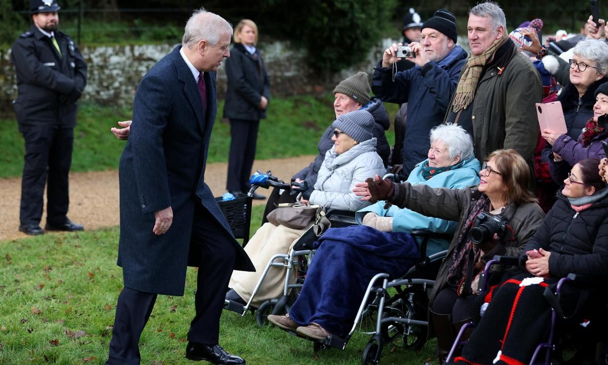 Charles' brother Prince Andrew joined the royals