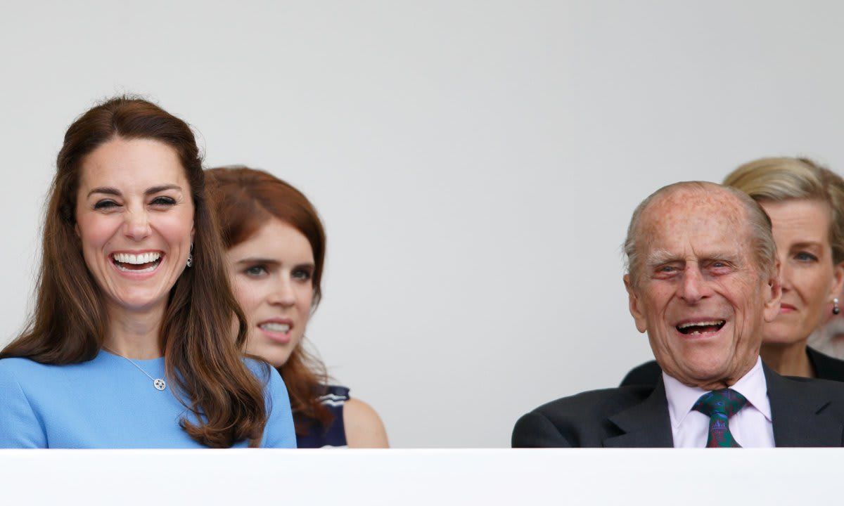 Kate and the Duke of Edinburgh looked amused as they watched a parade during 'The Patron's Lunch' celebrations in 2016.