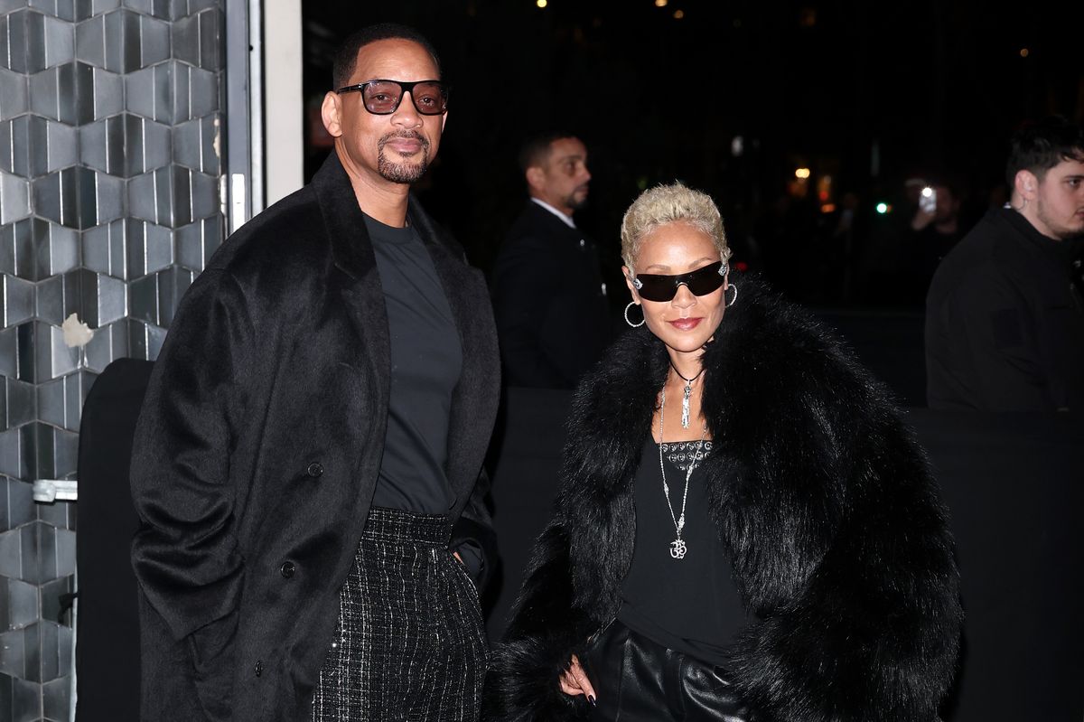 PARIS, FRANCE - JANUARY 21: Will Smith and Jada Pinkett Smith attend the Louboutin Capsule Collection By Jaden Smith Launch as part of Paris Fashion Week on January 21, 2026 in Paris, France. (Photo by Jacopo Raule/Getty Images)
