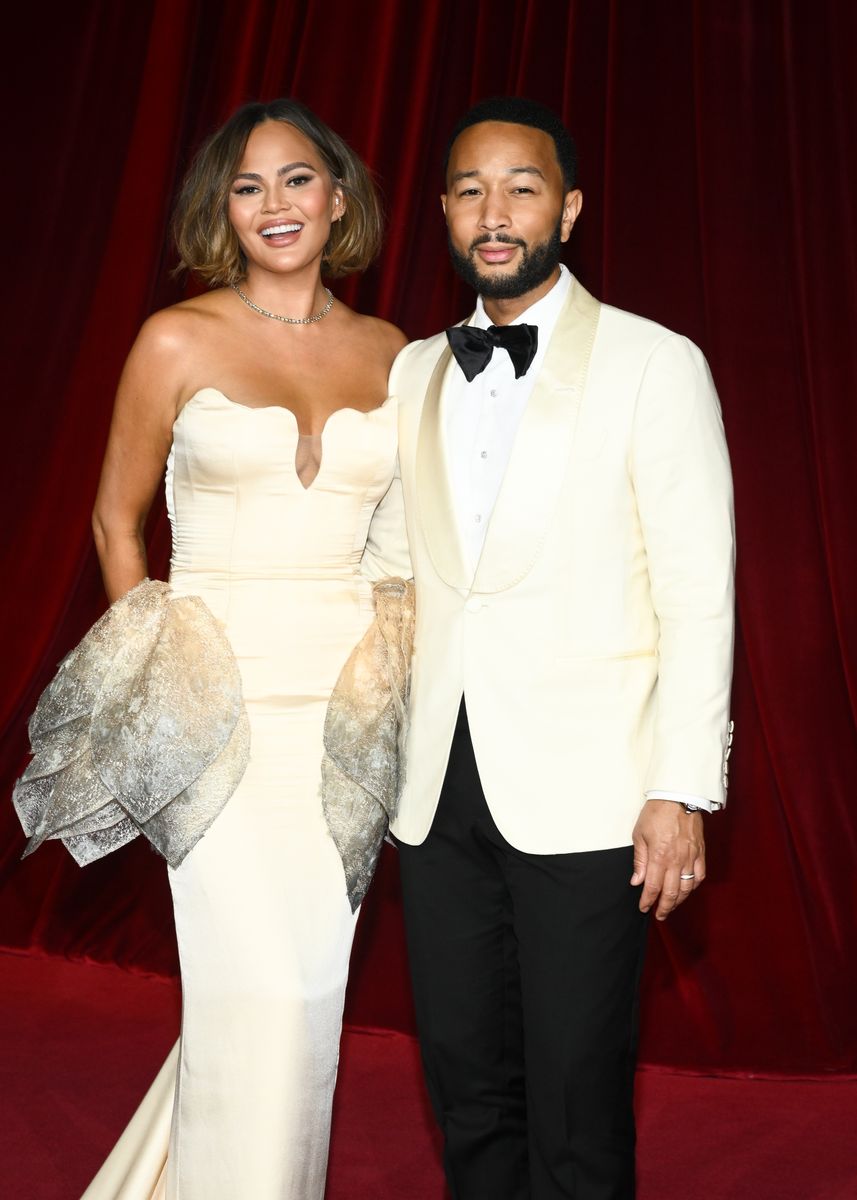 Chrissy Teigen, John Legend at the Fourth Annual Academy Museum Gala held at Academy Museum of Motion Pictures on October 19, 2024 in Los Angeles, California. (Photo by Michael Buckner/Variety via Getty Images) 