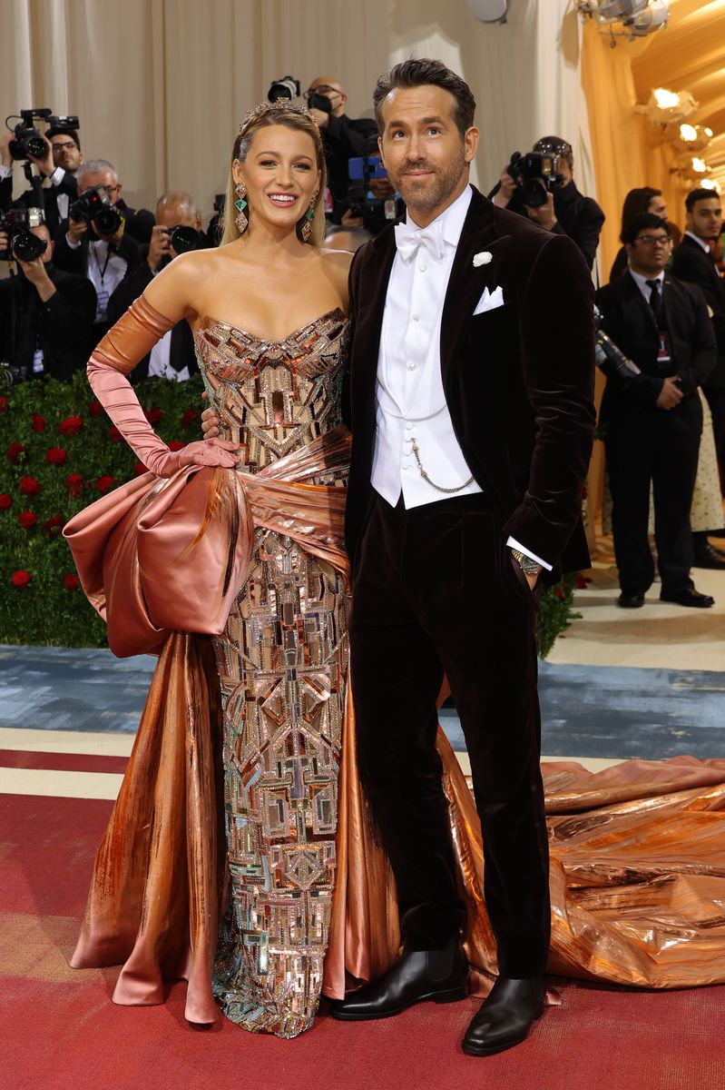 Blake Lively and Ryan Reynolds attend 2022 Met Gala Celebrating "In America: An Anthology of Fashion" at The Metropolitan Museum of Art on May 02, 2022, in New York City