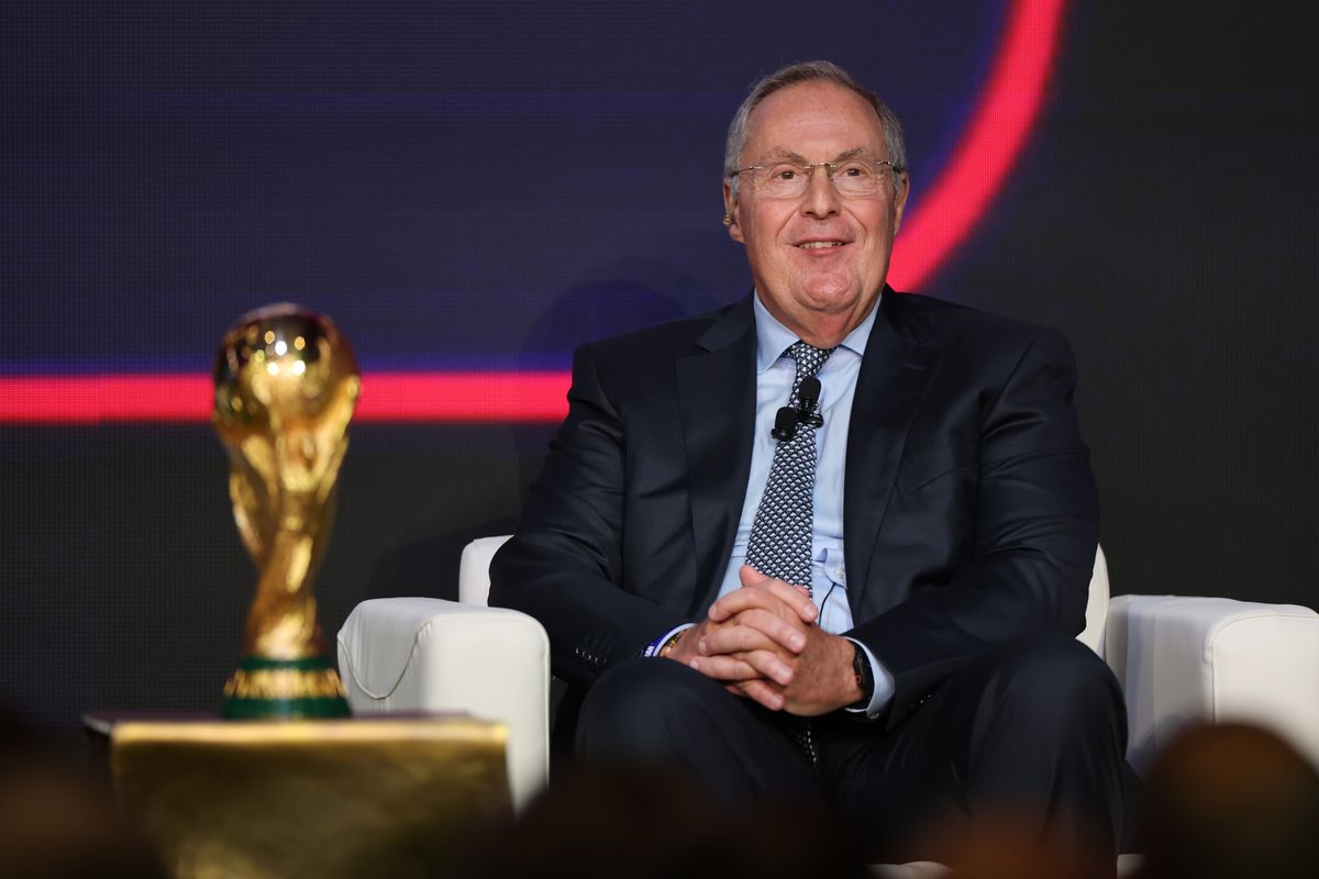 Andres Cantor smiles during the FIFA World Cup 2026 official match schedule announcement on December 06, 2025 in Washington, DC.
