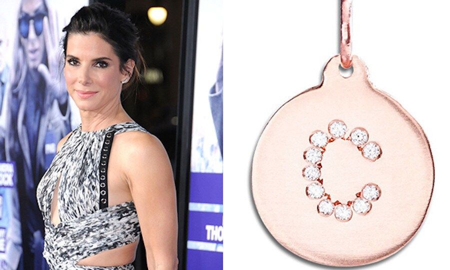 Helen Ficalora's signature alphabet charms have been a celebrity fave for years and this diamond-encrusted pendant is a sophisticated pick.
Celebrity fans: Sarah Michelle Gellar, Jennifer Lopez, Sandra Bullock
Helen Ficalora Pave Alphabet Charm in Pink Gold, $595, helenficalora.com