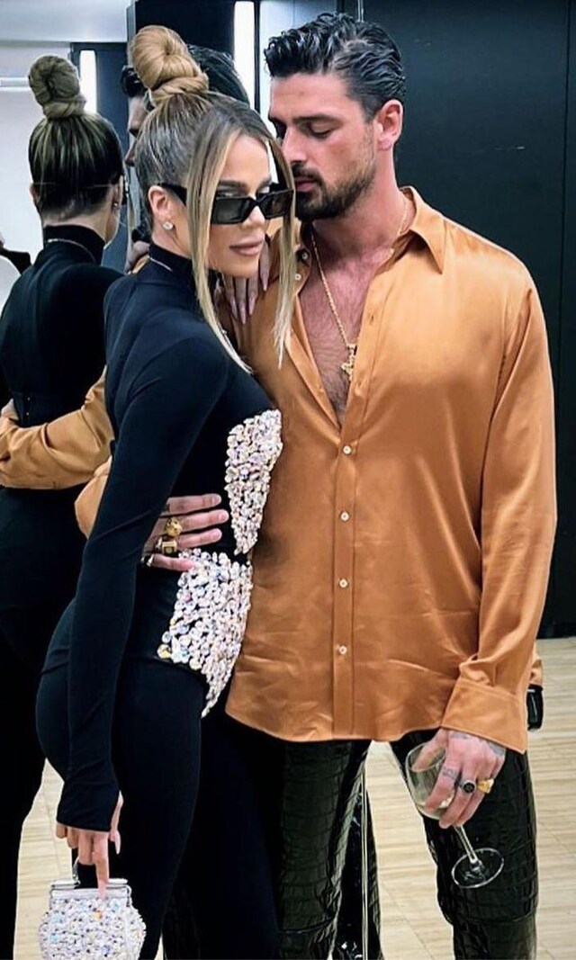 Details of Khloé Kardashian and Michele Morrone fashion date