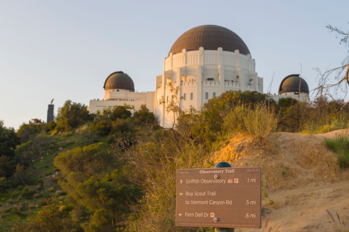 Griffith Observatory offers panoramic views of Los Angeles and the Hollywood Sign.