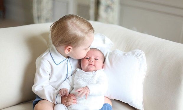 The 'real' Princess Charlotte, with her big brother Prince George
Photo: Getty Images