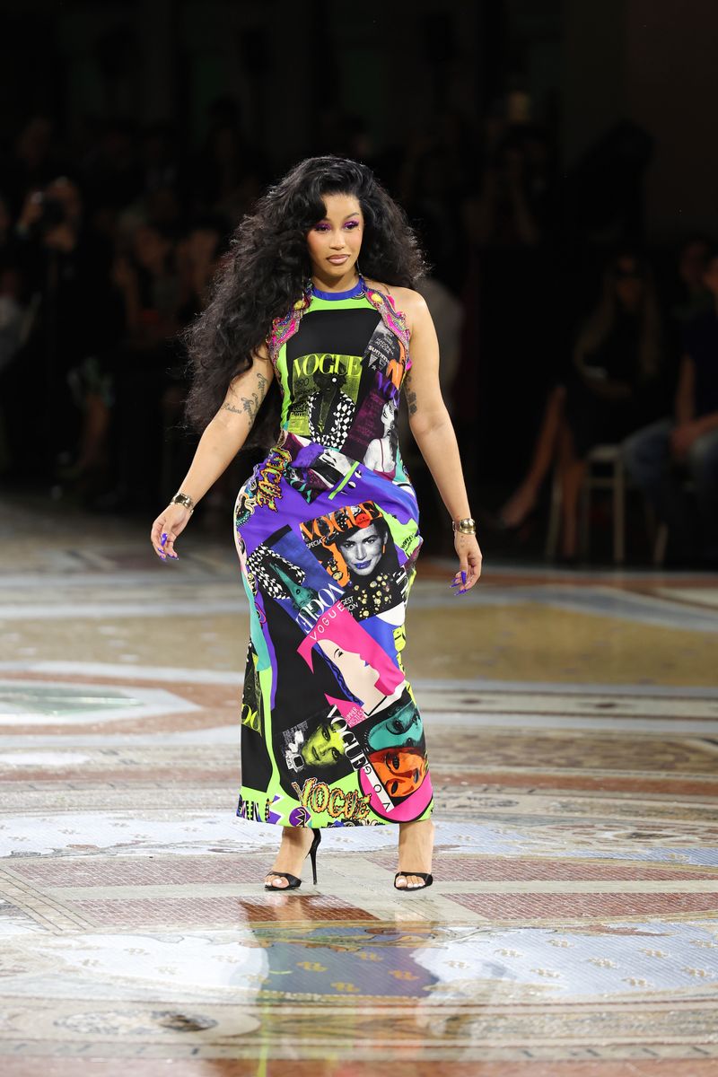 Cardi B walks the runway during Vogue World: Milano 2026 at Galleria Vittorio Emanuele II on September 22, 2026 in Milan, Italy.