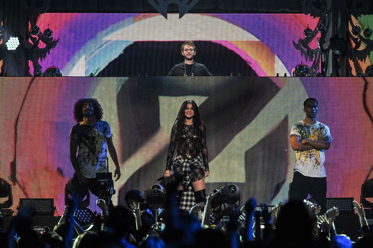  Zedd and Selena Gomez perform onstage during Z100's iHeartRadio Jingle Ball 2015 