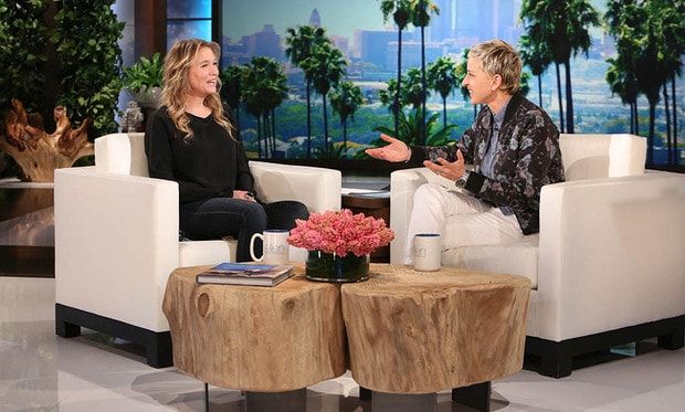 Renee showed the trailer to the film during her visit with Ellen DeGeneres.
<br>
Photo: Michael Rozman/Warner Bros.