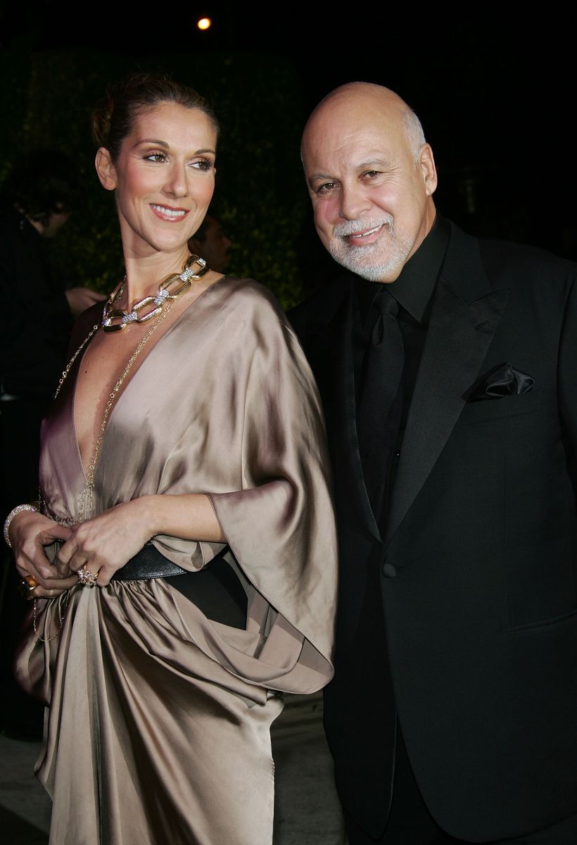 WEST HOLLYWOOD, CA - FEBRUARY 25:  Singer Celine Dion and husband Rene Angelil arrives at the 2007 Vanity Fair Oscar Party at Mortons on February 25, 2007 in West Hollywood, California.  (Photo by Evan Agostini/Getty Images)
