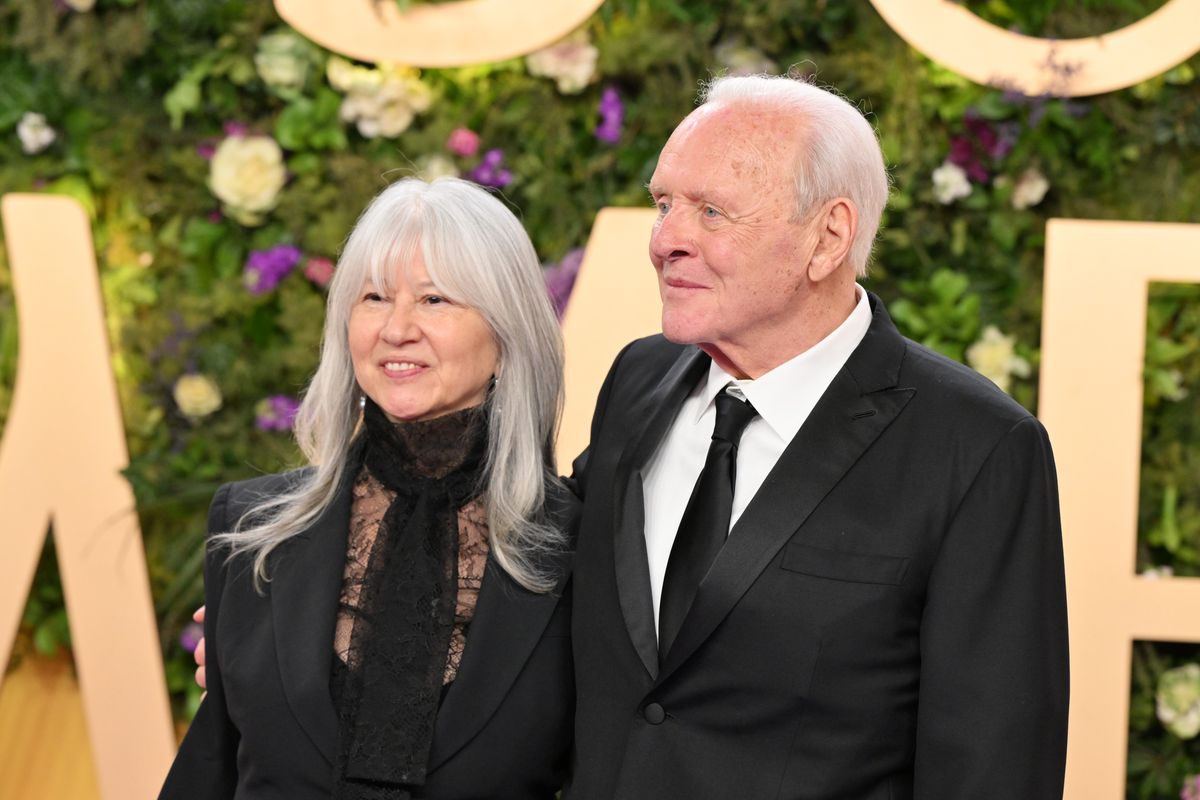 Anthony Hopkins and Stella Arroyave at the 2025 Joy Awards in Saudi Arabia