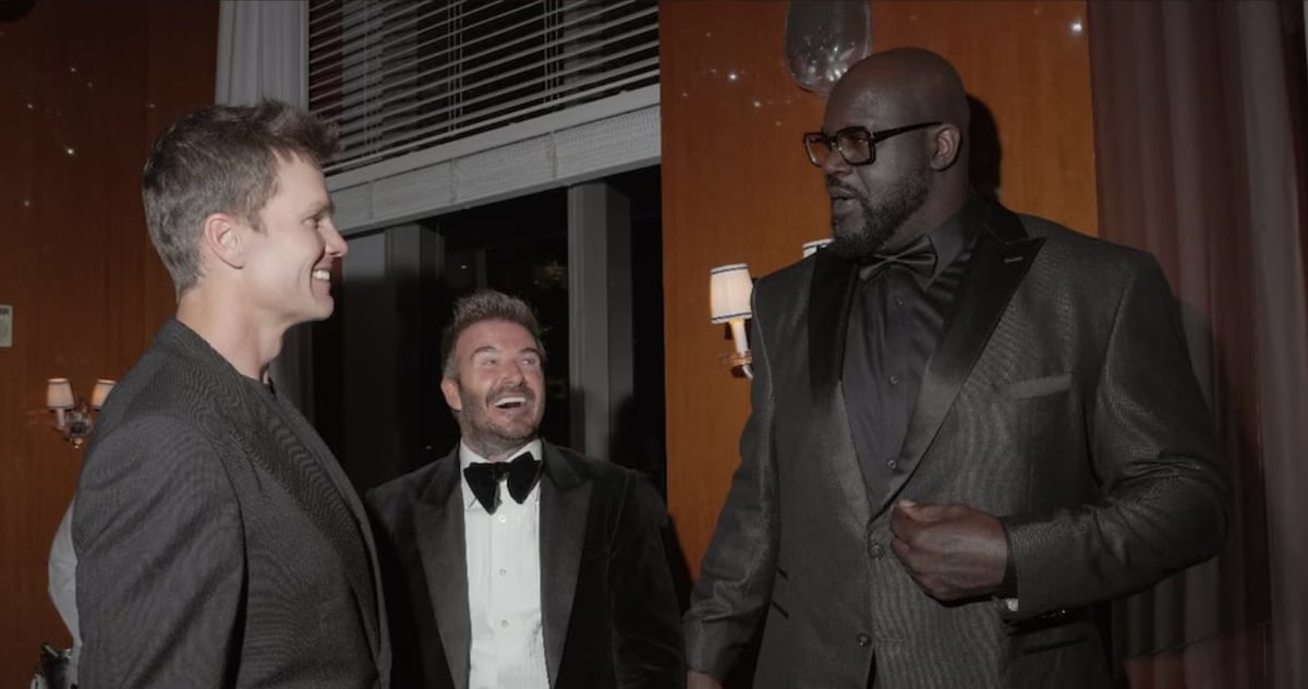 Tom Brady, and Shaquille O'Neal were amongst the guests at Beckham's party