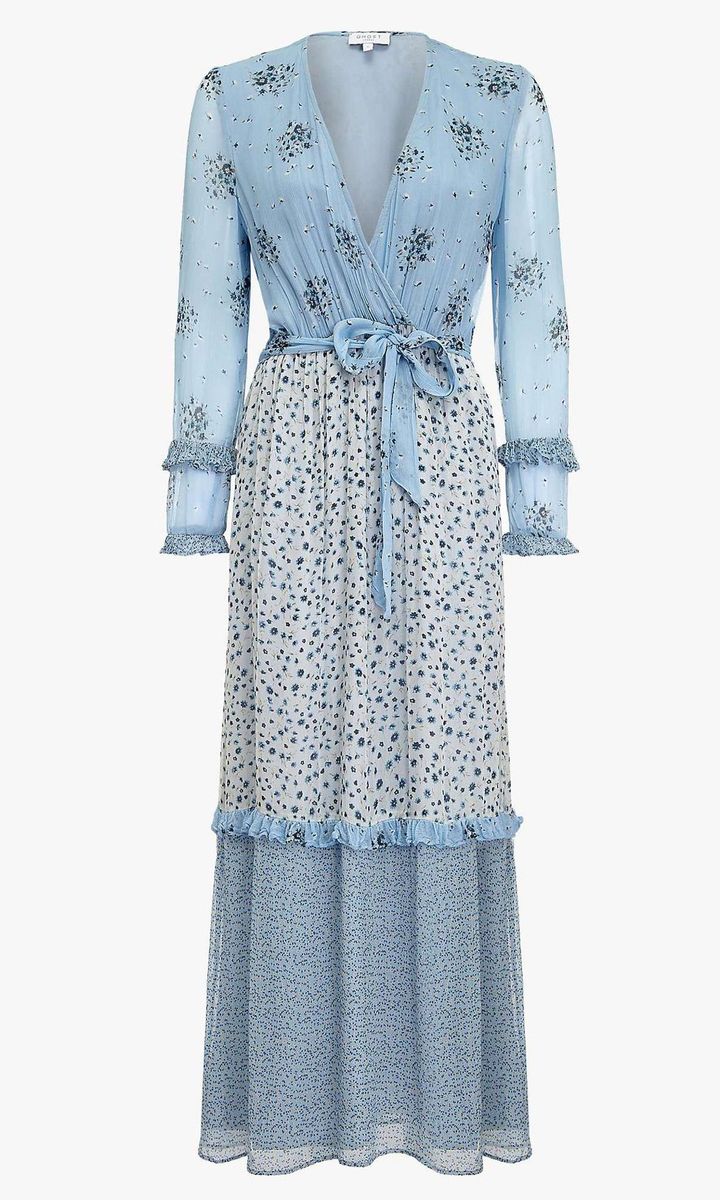 princess kate wrap dress Kate Middleton wore the prettiest blue wrap dress you didn't see