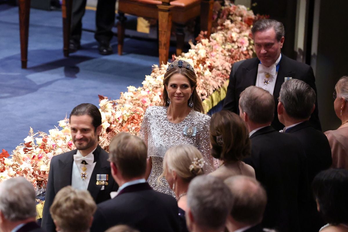 Prince Carl Philip of Sweden, Princess Madeleine of Sweden, arrive at the Nobel Prize Awards Ceremony 2025