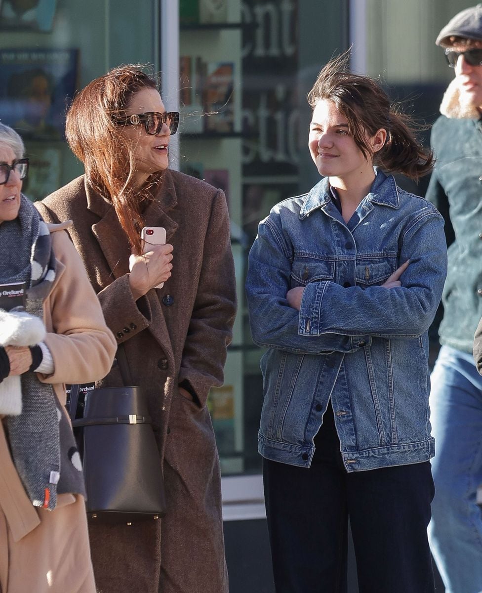 Katie and Suri shared a smile in new photos captured over the weekend