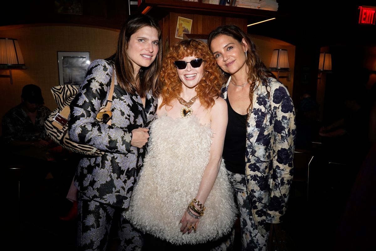 Katie Holmes celebrates Season 2 premiere of 'Poker Face'