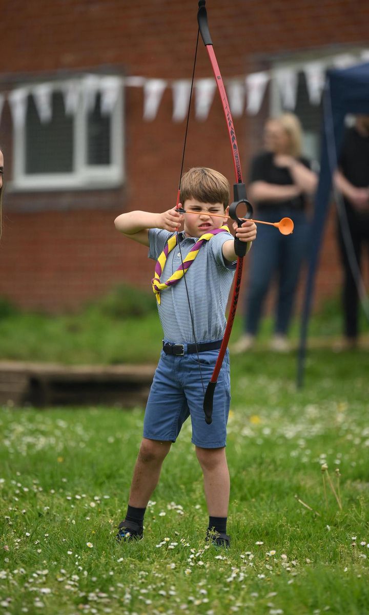 Prince George and Princess Charlotte's younger brother tried his hand at archery.