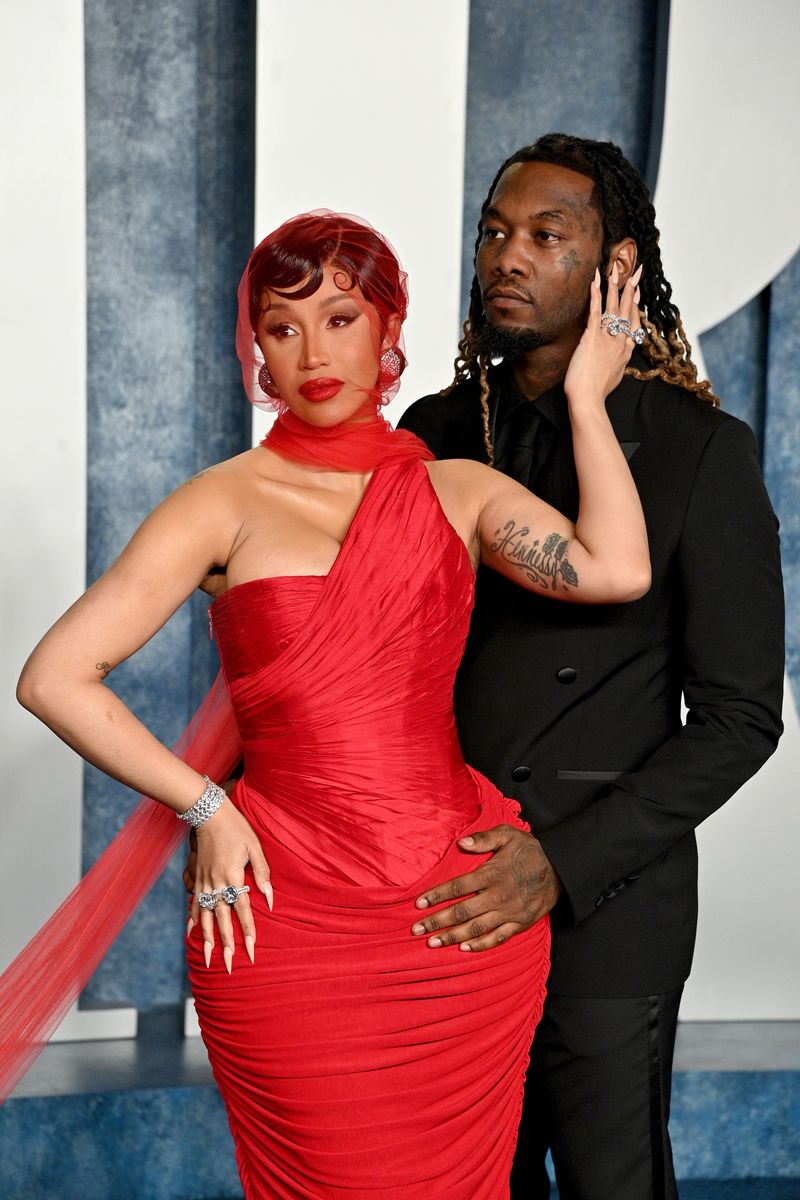 Cardi B and Offset attend the 2023 Vanity Fair Oscar Party 