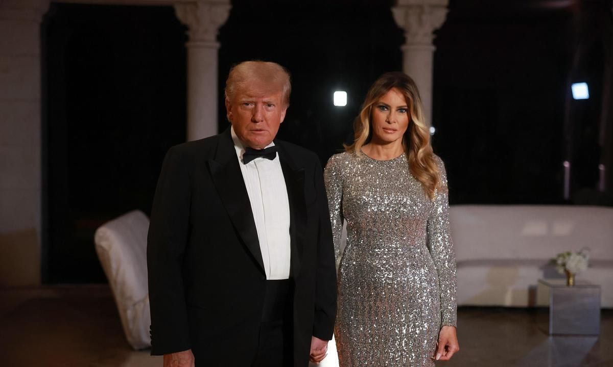 Donald Trump Addresses The Press On New Years Eve At Mar A Lago Mansion