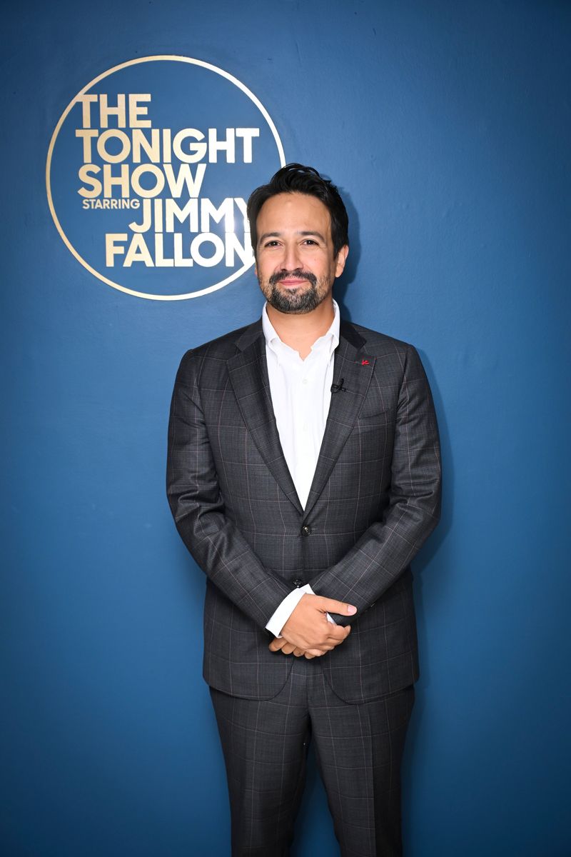 Songwriter & actor Lin-Manuel Miranda poses backstage on Tuesday, August 5, 2025 -- (Photo by: Todd Owyoung/NBC via Getty Images)