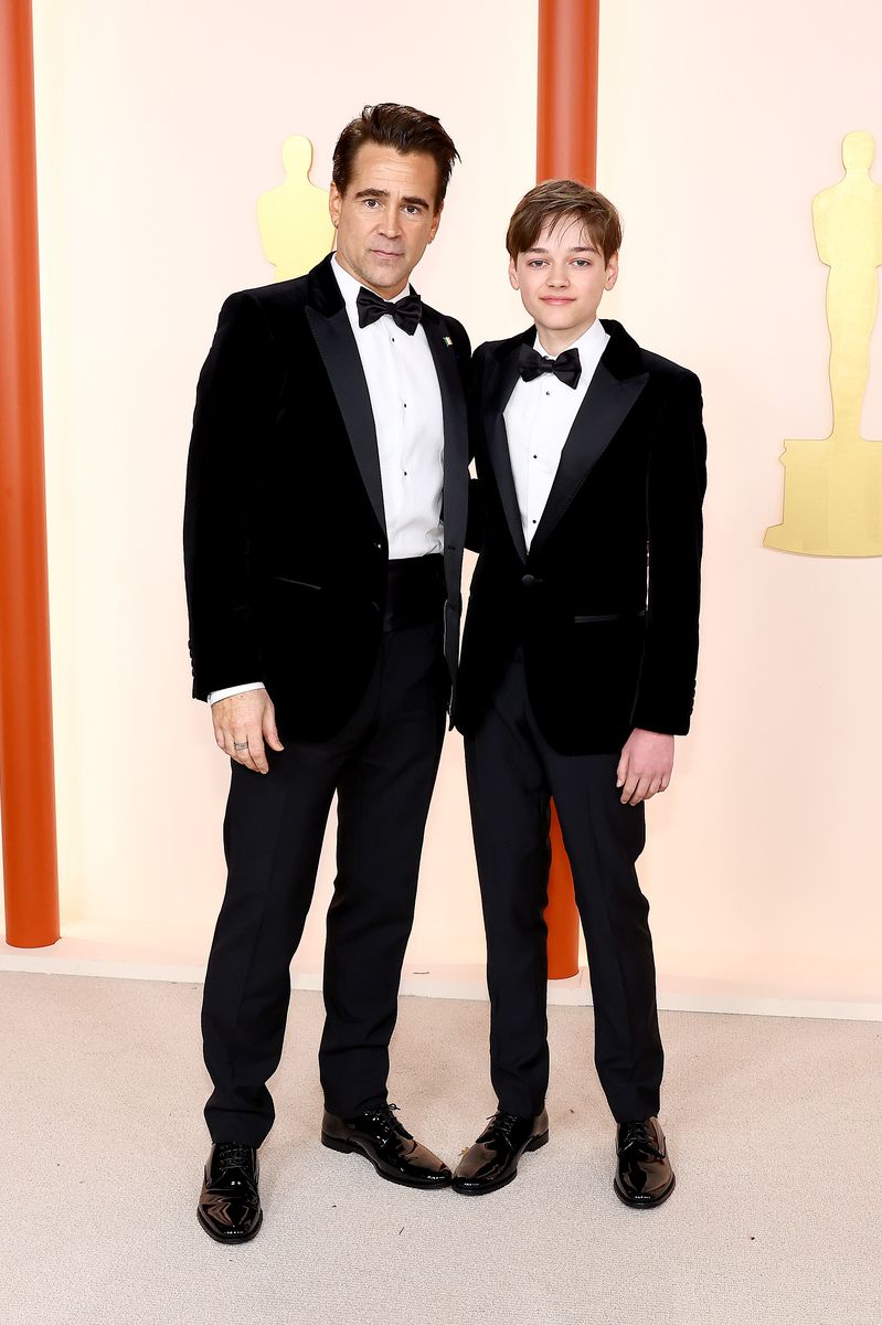 Colin Farrell and Henry Tadeusz Farrell attend the 95th Annual Academy Awards 