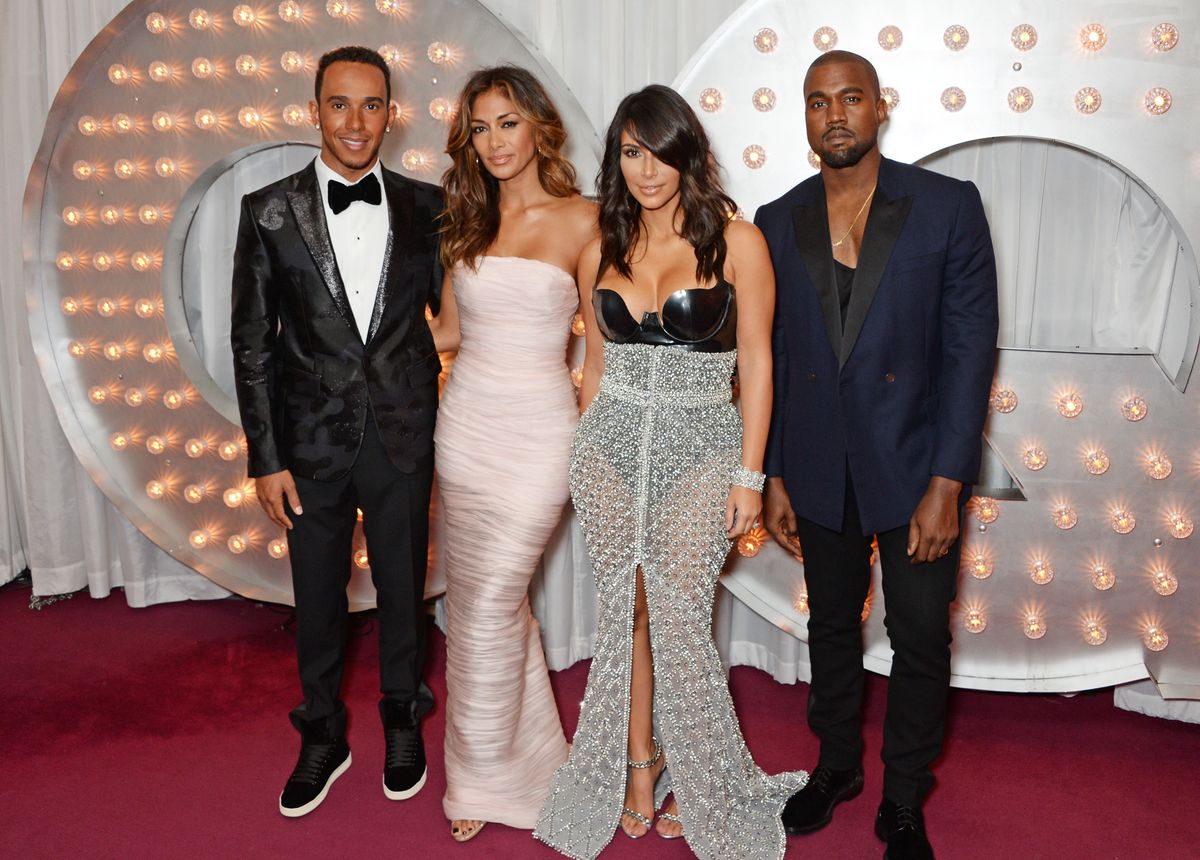 Lewis Hamilton, Nicole Scherzinger, Kim Kardashian and Kanye West