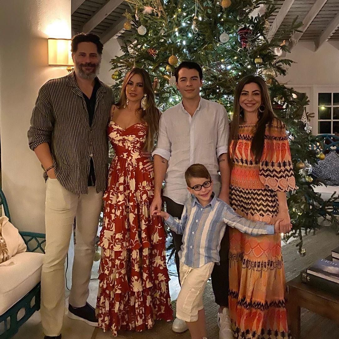 Sofia Vergara with husband Joe Manganiello, son Manolo Gonzalez and family