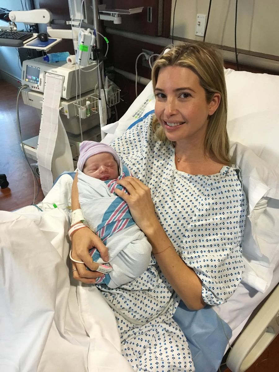Ivanka welcomed her third child in March of 2016