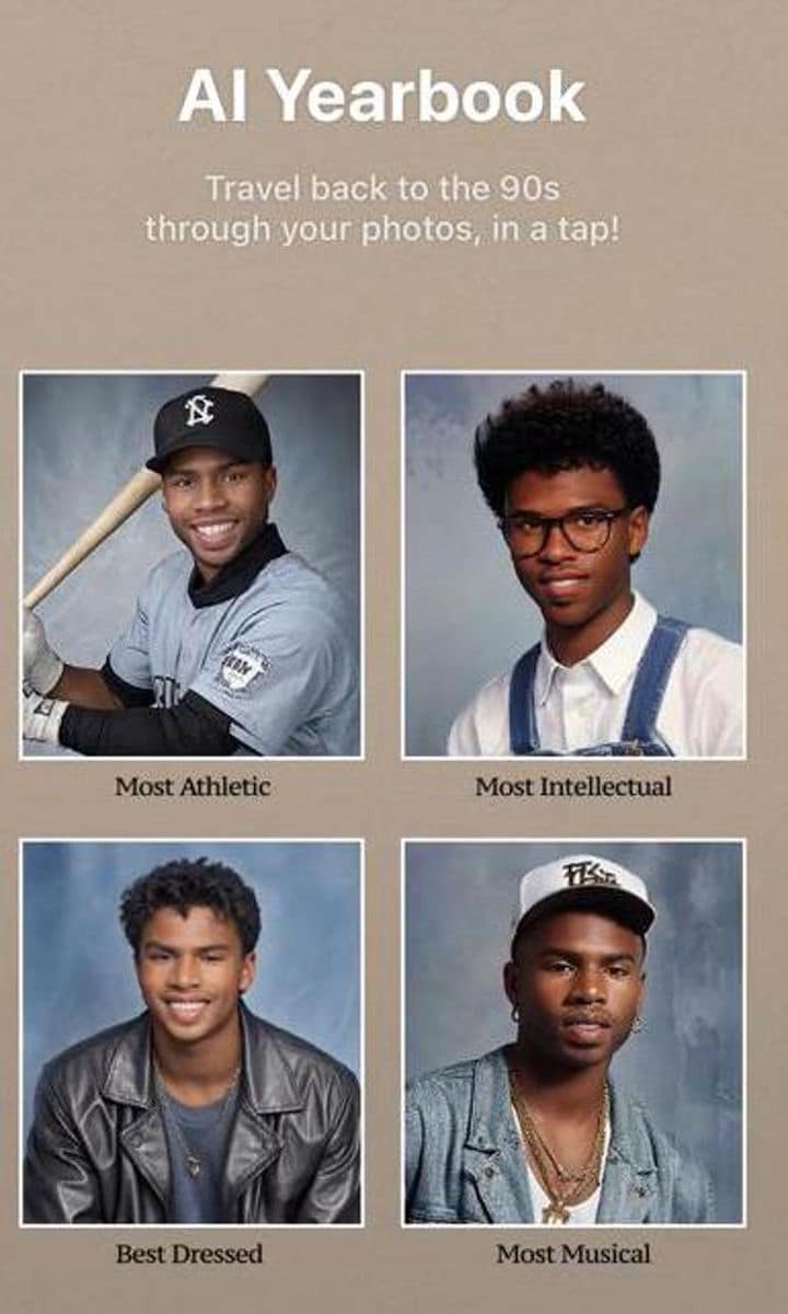 AI generated throwback yearbook