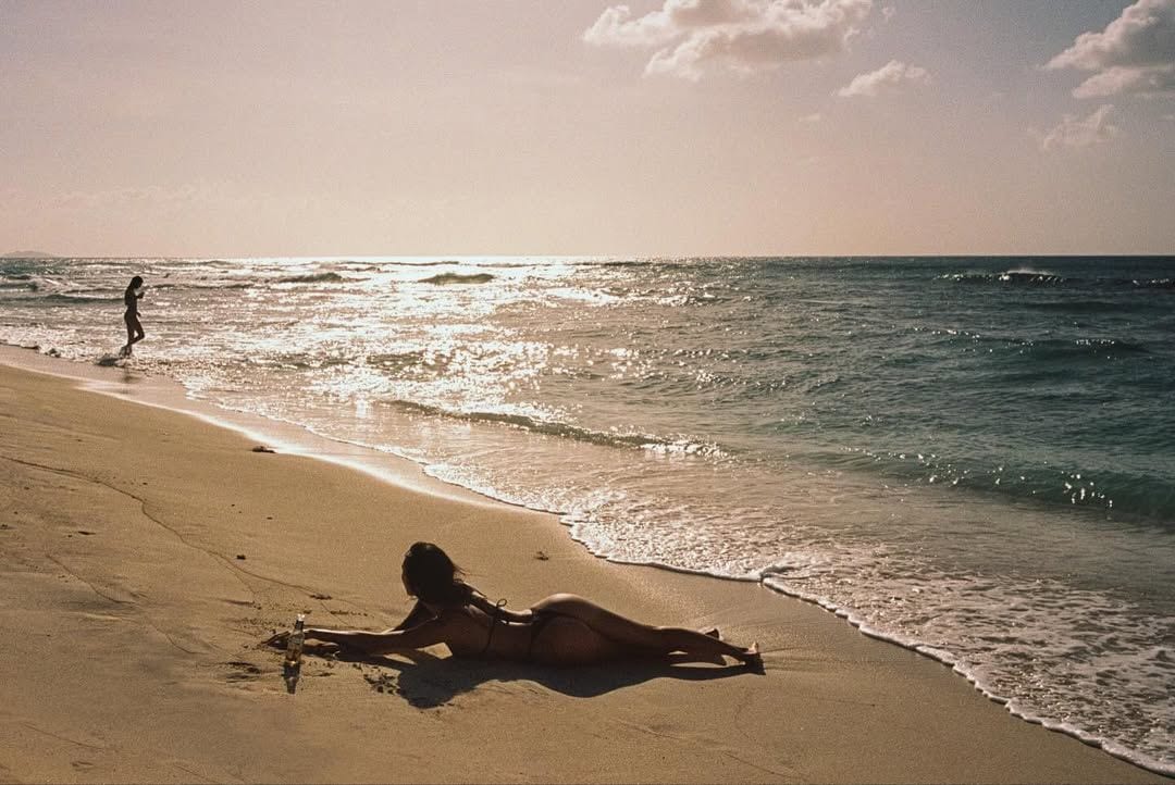 Hailey Bieber sizzled in a tiny black bikini on Kendall Jenner’s luxe birthday getaway