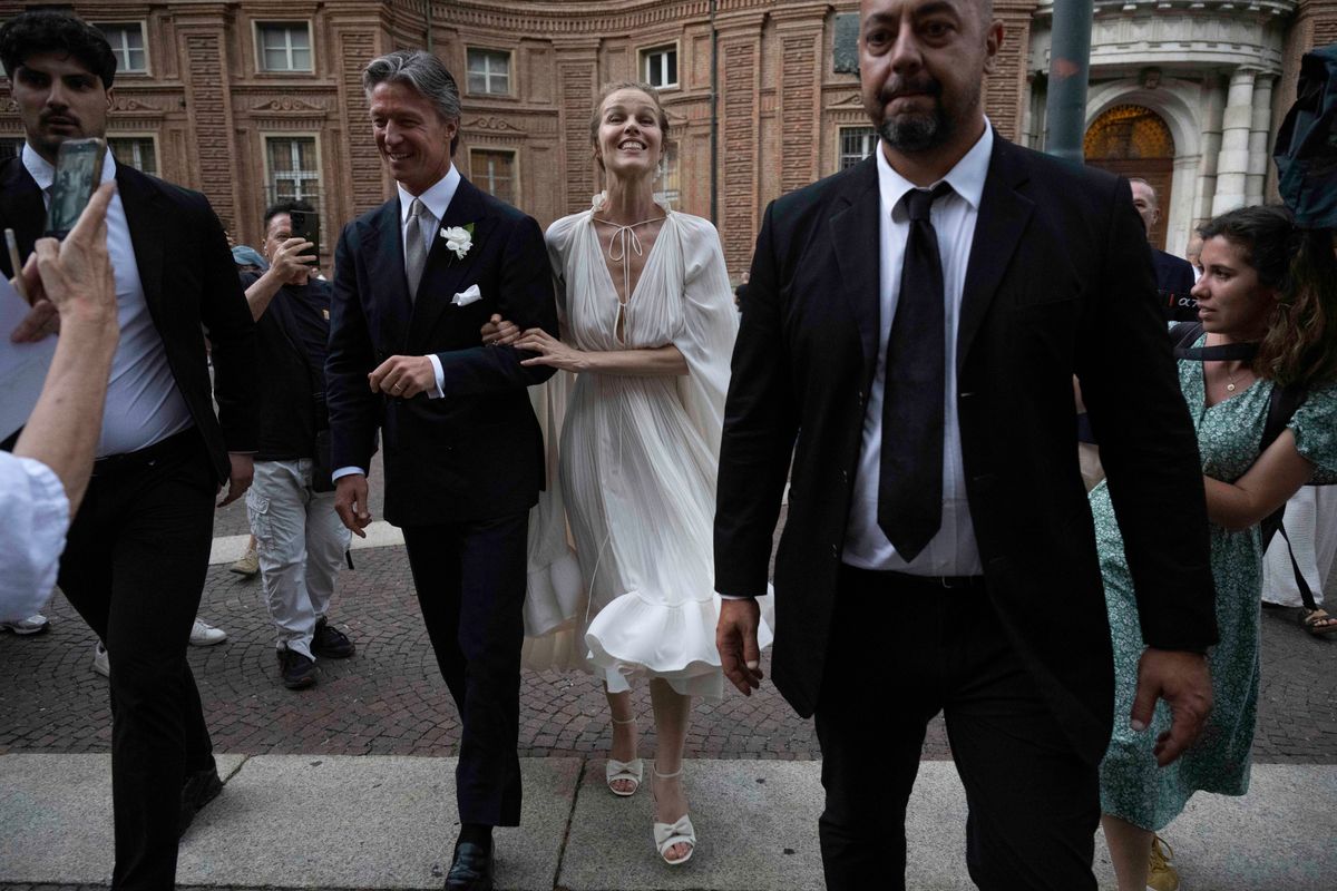 The couple exchanged vows during an intimate wedding ceremony attended by around 50 family members and close friends.