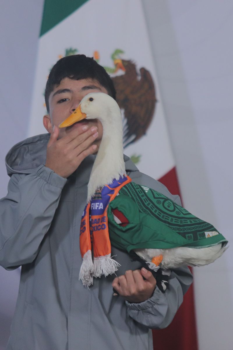 Wearing a Mexico national team jersey and FIFA-themed attire, Merlin sat alongside his family as they spoke about their unexpected fame and their role as representatives of working-class Mexican families.