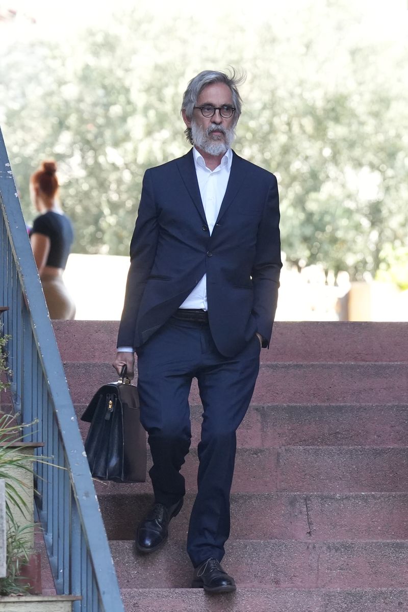 Lawyer, Cristobal Martell, on his arrival at Martorell Court No. 4 on 30 June 2026, in Martorell, Barcelona, Catalonia, Spain.