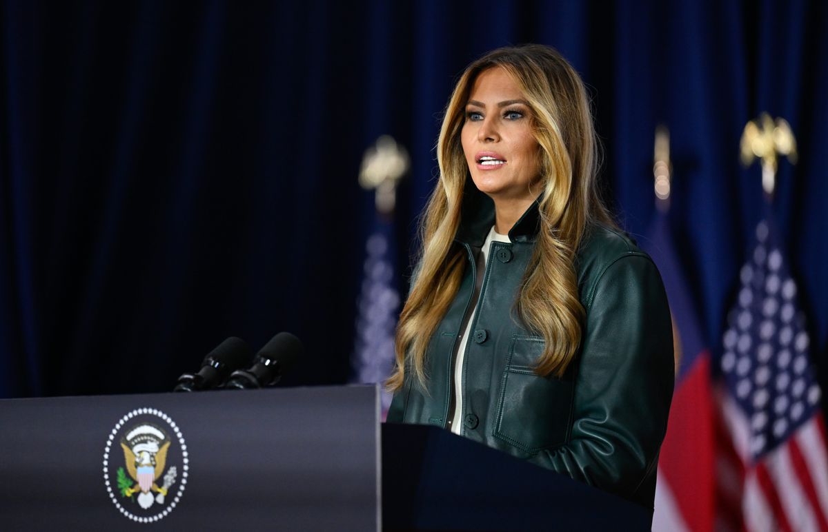Melania announced that 1,500 Ashe County students would receive AI literacy resources, while schools in the district are set to receive 100 robotics learning kits.