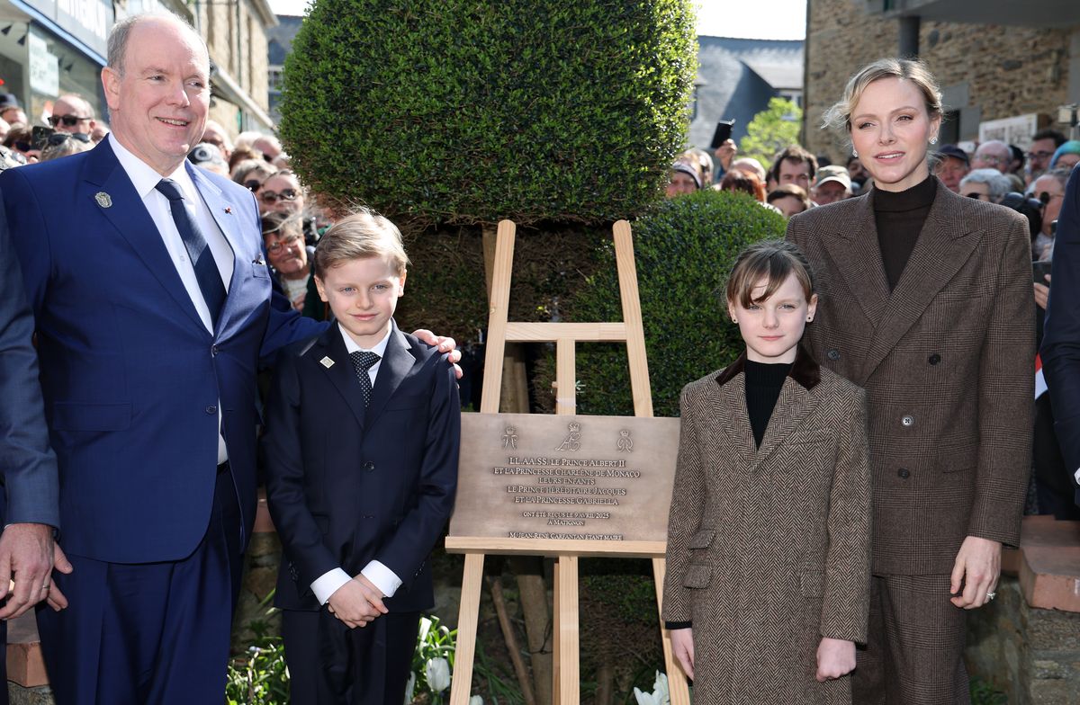 Prince Albert II of Monaco, Prince Jacques of Monaco, Princess Gabriella of Monaco, and Princess Charlene of Monaco